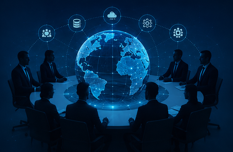 Collaborative roundtable discussion on global AI-driven mineral exploration